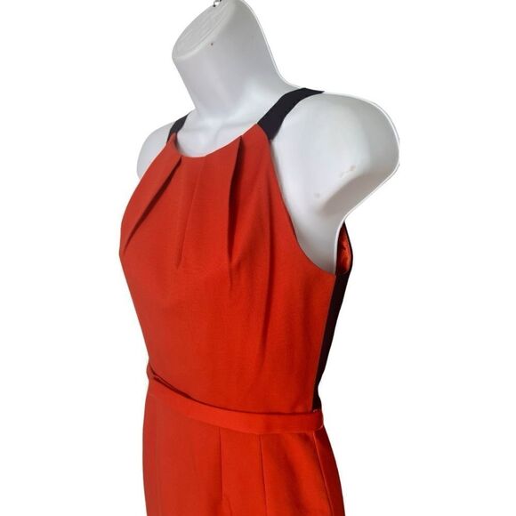 TAHARI  Woman Corinna Color block Sheath Dress Orange size 2 - Picture 2 of 7